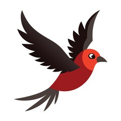 Calibri Bird flying vector illustration 