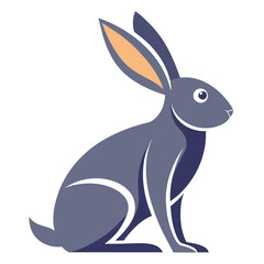 Minimalist rabbit vector illustration 