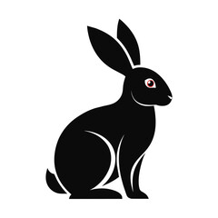 Minimalist rabbit vector illustration 