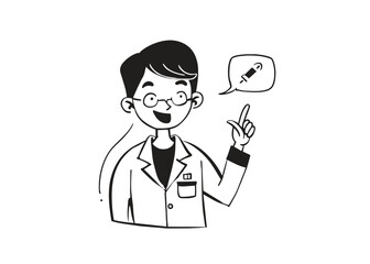 Portrait of smiling doctor or health worker in medical uniform with stethoscope. Avatar of young physician in coat. Colored flat cartoon vector illustration of medic specialist isolated on white.