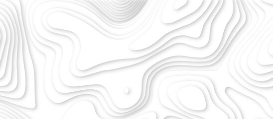 Abstract White paper cut background with lines.3d realistic papercut decoration textured with wavy layers. modern wallpaper texture and 3d realistic design use for banner flyers, posters.	