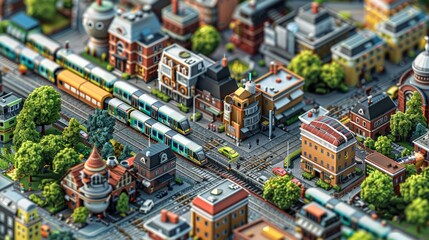 Naklejka premium Smart City Infrastructure: Depict smart city infrastructure with connected public services, advanced transportation systems