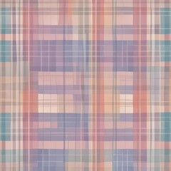 Fototapeta premium random pastel tartan texture - 1