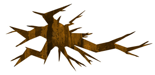 地面のひび割れ