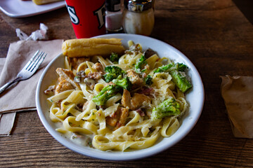 Loaded Fettuccini Alfredo at Fazoli's