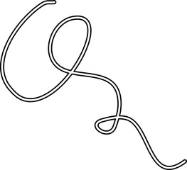 Spiral line doodle style. Element for design