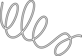 Spiral line doodle style. Element for design