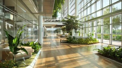 Corporate office with a focus on sustainability and green design