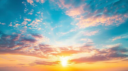 Obraz premium Beautiful sunset sky. Nature sky backgrounds