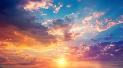 Fototapeta premium Beautiful sunset sky. Nature sky backgrounds
