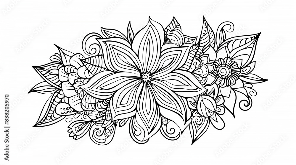 Poster adult colouring book page