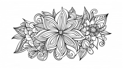 Adult colouring book page