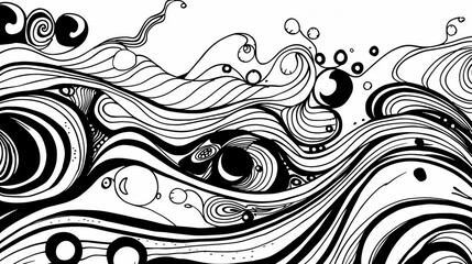 Fototapeta premium Adult colouring book page