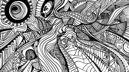 Adult colouring book page