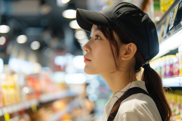 スーパーで働くパートの女性（転職・アルバイト・主婦）