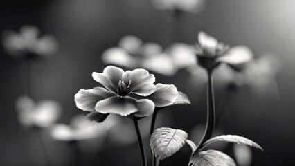 Monochromatic Floral Bokeh with Soft Focus and Elegant Petals