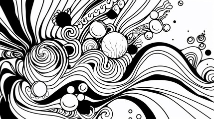 Fototapeta premium Adult colouring book page
