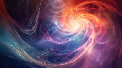 Glowing abstract background featuring swirling light patterns and ethereal colors, evoking a sense of motion and energy
