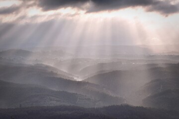 sunrise in mountains