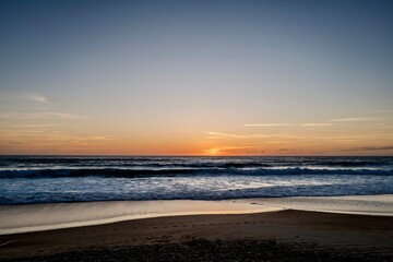 Obraz premium Sunset on the beach of Capbreton in France