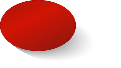 Circle red paper and shadow. Decoration design