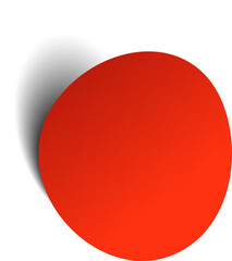 Circle red paper and shadow. Decoration design