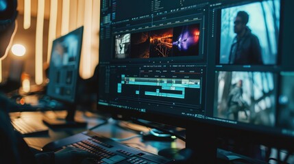 Screen capture of a video editing software interface with a timeline, showcasing the tools and features available for seamless post-production workflow