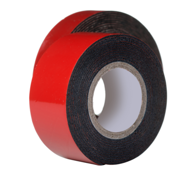 Double-sided tape adhesive on white background isolation