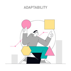 Soft Skills Flat Vector illustration.