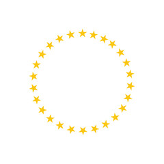The wreath of stars of EU isolated on white background. Vector EPS10
