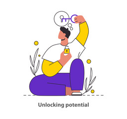 Unlocking Potential concept Vector illustration