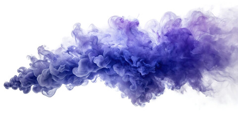 Fototapeta premium blue smoke isolated on white 