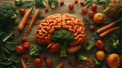 Brain made from vegetables