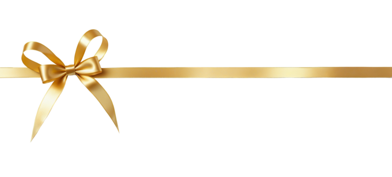 ribbon bows on a transparent background