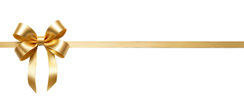 ribbon bows on a transparent background