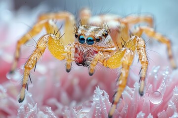 extrem super macro, thomisidae spider, common name crab spide