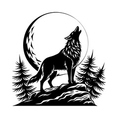 wolf head silhouette