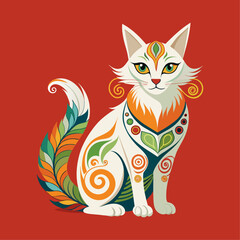 Obraz premium red cat with a heart