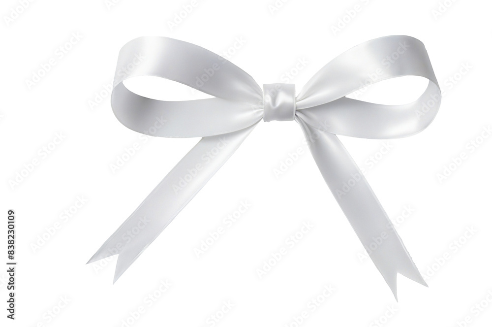 Canvas Prints white ribbon bows on a transparent background