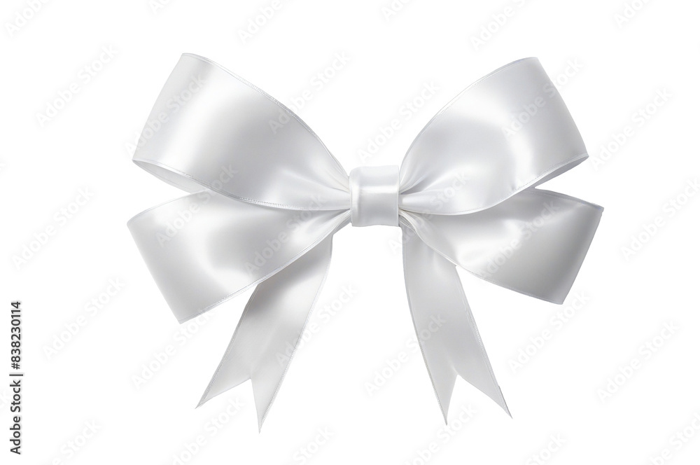 Canvas Prints white ribbon bows on a transparent background