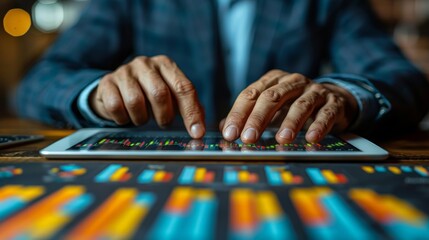 A business professional types on a laptop at a desk, possibly working on a project.