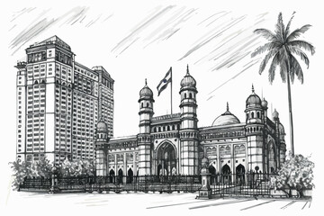 India gate Vector illustration of happy independence day in India celebration on August 15. vector