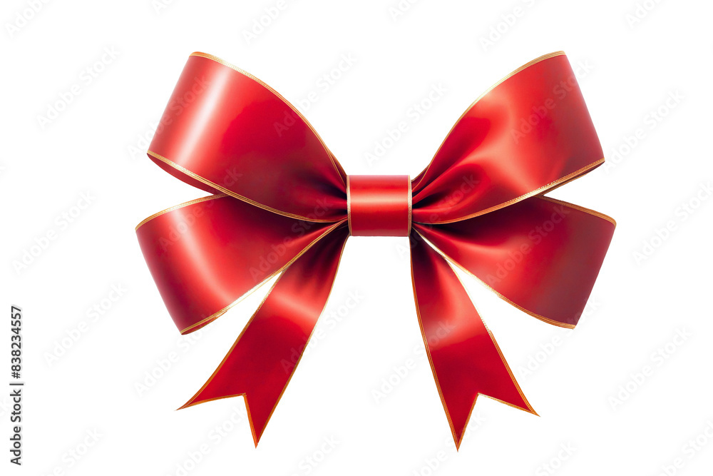 Canvas Prints red ribbon bows on a transparent background