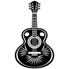 acoustic guitar vector illustration