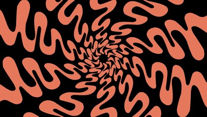 Geometric curved line abstract background orange color