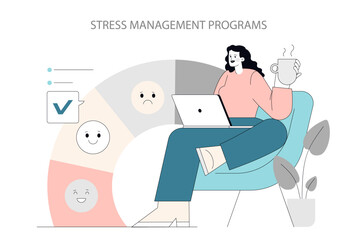 Mental Health Awareness. Flat Vector Illustration