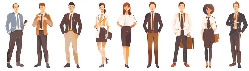 Fototapeta premium business people flat character
