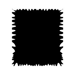 Torn shape pieces set. Set of colored jagged paper square. Zig zag square shape with jagged edges