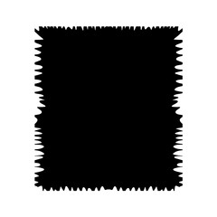 Torn shape pieces set. Set of colored jagged paper square. Zig zag square shape with jagged edges