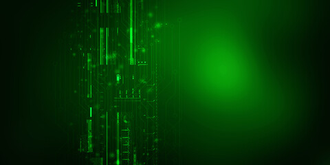 2d illustration Abstract futuristic electronic circuit technology background